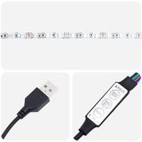 vidaXL LED Bufetas 3 pcs Senas medis 202 x 37 x 100 cm