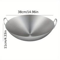 Nerūdijančio plieno wok keptuvė, 38 cm