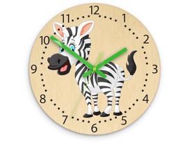 Vaikiškas sieninis laikrodis Zebras