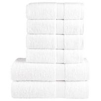 vidaXL Rankšluosčių rinkinys SOLUND, 6vnt., balti, 600g/m²