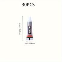 Daugiafunkciniai B-7000 klijai 3ml, juvelyriniams dirbiniams, 30 vnt / plokščias galvos dangtelis