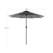 Skėtis Ø 300 cm pilka