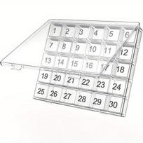 Mėnesinė tablečių dėžutė 30 skyrelių