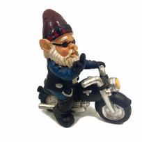 Sodo dekoracijos,Motociklo pavara Garden Gnome statula | Juokinga nykštuko skulptūra lauko dekoravimui, nykštukų motociklas