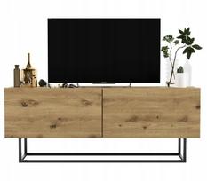 TV spintelė Meble Lindner 120 cm ąžuolas artisan matinis, metalinis rėmas