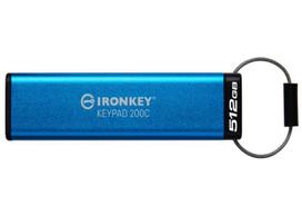 USB laikmena Kingston Technology IronKey Keypad 200C USB atmintinė 512GB USB Type-C 3.2 Gen 1 (3.1 Gen 1) Mėlyna