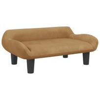vidaXL Vaikiška sofa, rudos spalvos, 70x40x24cm, aksomas
