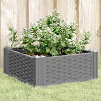 Sodo lovelis su kuoliukais, pilkas, 42,5x42,5x28,5cm, pp