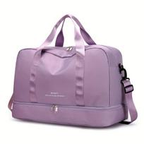 Sportinis kelioninis krepšys su sauso ir šlapio skyriumi, violetinis,  Violetinė