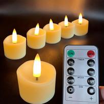 LED žvakės su nuotolinio valdymo pultu