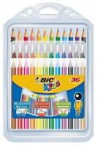 Flomasteriai Bic Kid Couler, PlastiDecor kreidelės ir Evolution spalvoti pieštukai