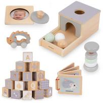 Montessori edukacinė dėžutė kūdikiams, 6 žaislai