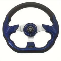 Universalus Vairas 320mm PU Oda Ir Aliuminis JDM Sportinis , Mėlyna