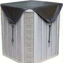 1vnt Lauko Kondicionieriaus Apsauga, Universalus Tinklelis ir Atsparus Vandeniui 600D Audinys, Juodas. , 91,44*91,44 cm