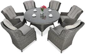 Lauko baldų komplektas RAVENA 6+1, Dark Grey