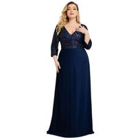 Moteriška blizgučiais puošta suknelė Saitdress, mėlyna, 50