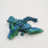 3D spausdintas holograminis drakono modelis