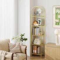Spinta, lentyna, 30,2 x 40 x 183,5 cm, Aukso spalva, Riiul, VASAGLE Regal, 30,2 x 40 x 183,5 cm, Kuldne