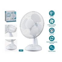 Stalo ventiliatorius ø23cm, 2 greičio lygiai, 25w, 90 laipsnių pasukamas, baltas
