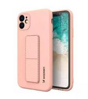 „iLike“ Samsung Galaxy A22 5G silikoninis dėklas su atrama ir stovu, rožinis
