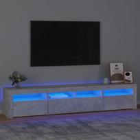 Tv spintelė su led apšvietimu, betono pilka, 210 x 35 x 40 cm