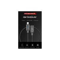 USB kabelis USAMS 'SJ154' juodas 'Lightning' 120cm (su LED indikatoriumi)
