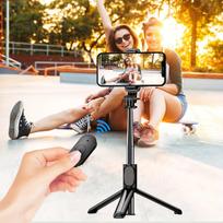 Asmenukių lazda ("Selfie sticks") Ištraukiama asmenukių lazda su pultu