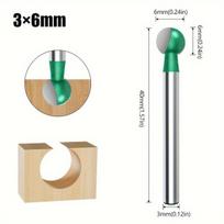 Medžio drožybos sferinis rutulinis poliravimo antgalis, 3*6mm