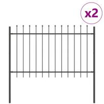 vidaXL Sodo tvora 2 pcs Pilka 3,4 x 0,8 m Miltelinis plienas