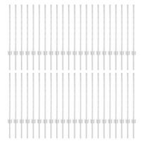 vidaXL Tvorelės stulpas 44 pcs Sidabro 120 cm Plienas