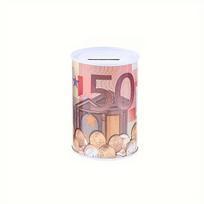 Skardinė taupyklė su dolerio paveikslu,  Šviesiai rožinė
