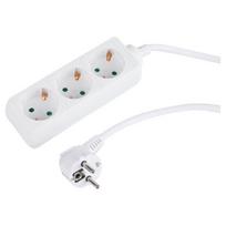Buitinis ilgintuvas su įžeminimu, 3 x 1.5 mm, 3 m, 3 lizdų, baltas
