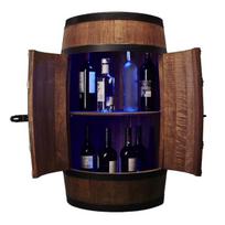 Statinės formos užrakinama spintelė gėrimams Creative Cooper, 3_DPW_RGB, 80x50 cm, wenge spalva