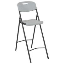 Sulankstomos baro kėdės, 2 vnt., baltos, HDPE ir plienas CFE583277