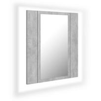 Veidrodinė vonios spintelė su LED, betono, 40x12x45cm, akrilas CFE8229722