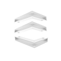 Židinio grotelės Kratki Luft baltos 9x60x40 dešininės ventiliacinės, 3 vnt. rinkinys