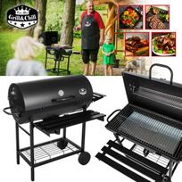 BBQ Medžio anglių kepsninė su ratukais, lentynomis, su priedais, grilis GRILL&CHILL