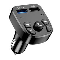 Jellico F10 Bluetooth 5.0 FM / MP3 siųstuvas + automobilio greitasis įkroviklis 2x USB QC 3.0 3.1A LED juodas