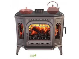 Židinio krosnelė P7 10,5 kW eko/ su kaitlente/ dešinė/ ketaus Židinys P7 10,5 kW Kawmet