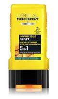 Dušo želė L'Oreal Paris Men Expert 5 in 1 Invicible Sport, 250 ml, Loreal, Neįžvelgiamas, Dujinė dušo želė, 250ml (VOKIETIJOS PRODUKTAS)