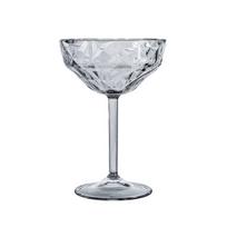 Merlon Prisma Coupe nedūžtančios plastiko taurės, pilkos 280ml, 2 vnt.