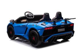Dvivietis vaikiškas elektromobilis Lamborghini Aventador SV Strong vehicle, mėlynas