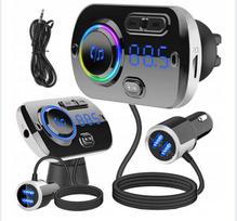 FM Bluetooth automobilinis siųstuvas + įkroviklis, laisvų rankų režimas