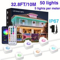 HBOWMDJIA 4.88m/10.06m išmanios RGB-IC LED juostos šventėms , 32 pėdų / 10 m