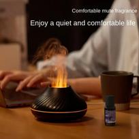 USB Ultragarsinis Aromaterapijos Difuzorius su Liepsnos Efektu