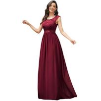 Moteriška nėriniuota maksi suknelė Saitdress, raudona, 48