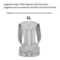 Reguliuojamas laikysenos korektorius vyrams ir moterims ,  Pilka XL
