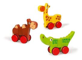 Magnetiniai gyvūnai Rolling safari Scratch Preschool,6181032, 3 vnt