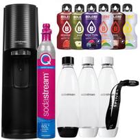 "SodaStream Terra Black" vienas butelis + "SodaStream" 2x1L "Fuse White" buteliai + "Spinel" butelių dirželis + "Bolero