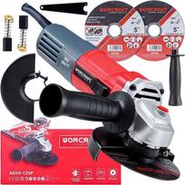 Kampinis šlifuoklis Worcraft AG08-125P, 850 W, 125 mm, 12000 aps./min., su 2 INOX diskais
